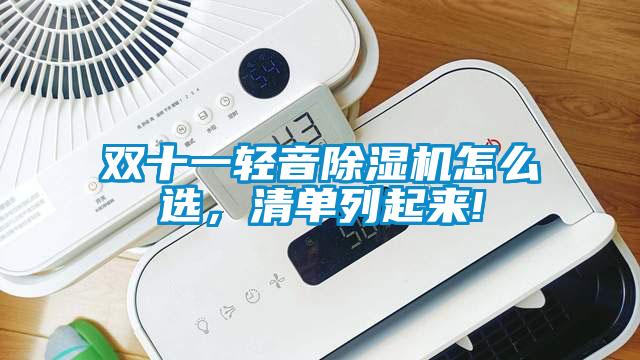 雙十一輕音除濕機(jī)怎么選，清單列起來!