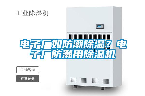 電子廠如防潮除濕？電子廠防潮用除濕機