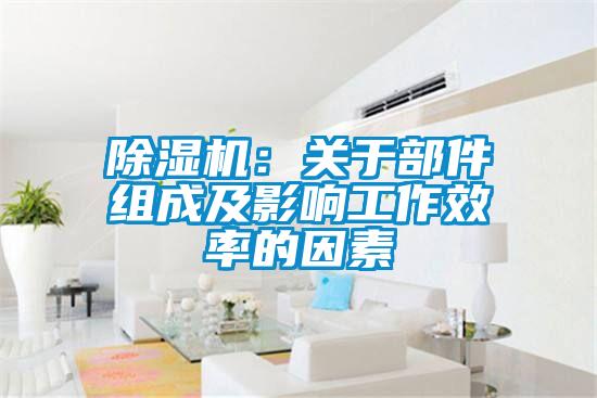 除濕機：關于部件組成及影響工作效率的因素