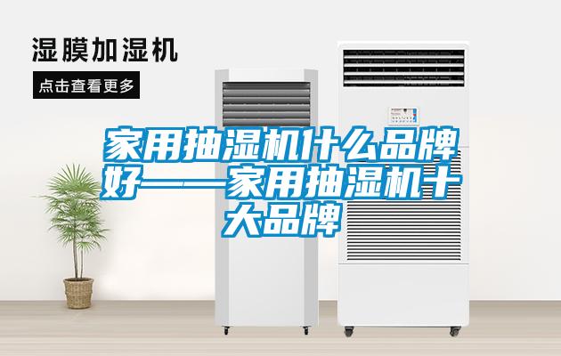 家用抽濕機(jī)什么品牌好——家用抽濕機(jī)十大品牌