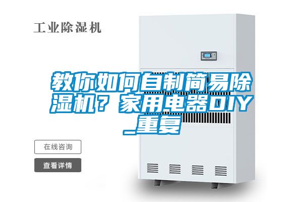 教你如何自制簡易除濕機？家用電器DIY_重復