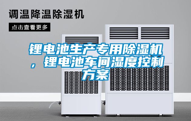 鋰電池生產(chǎn)專用除濕機，鋰電池車間濕度控制方案