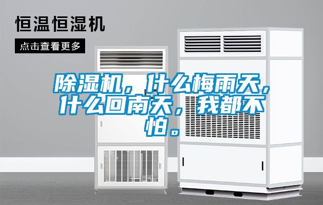 除濕機(jī)，什么梅雨天，什么回南天，我都不怕。